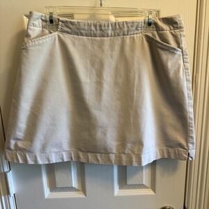 Nike Golf Dri Fit Skort Women's 12 (M/L)‎ Khaki Poly 5 Pocket See Pictures